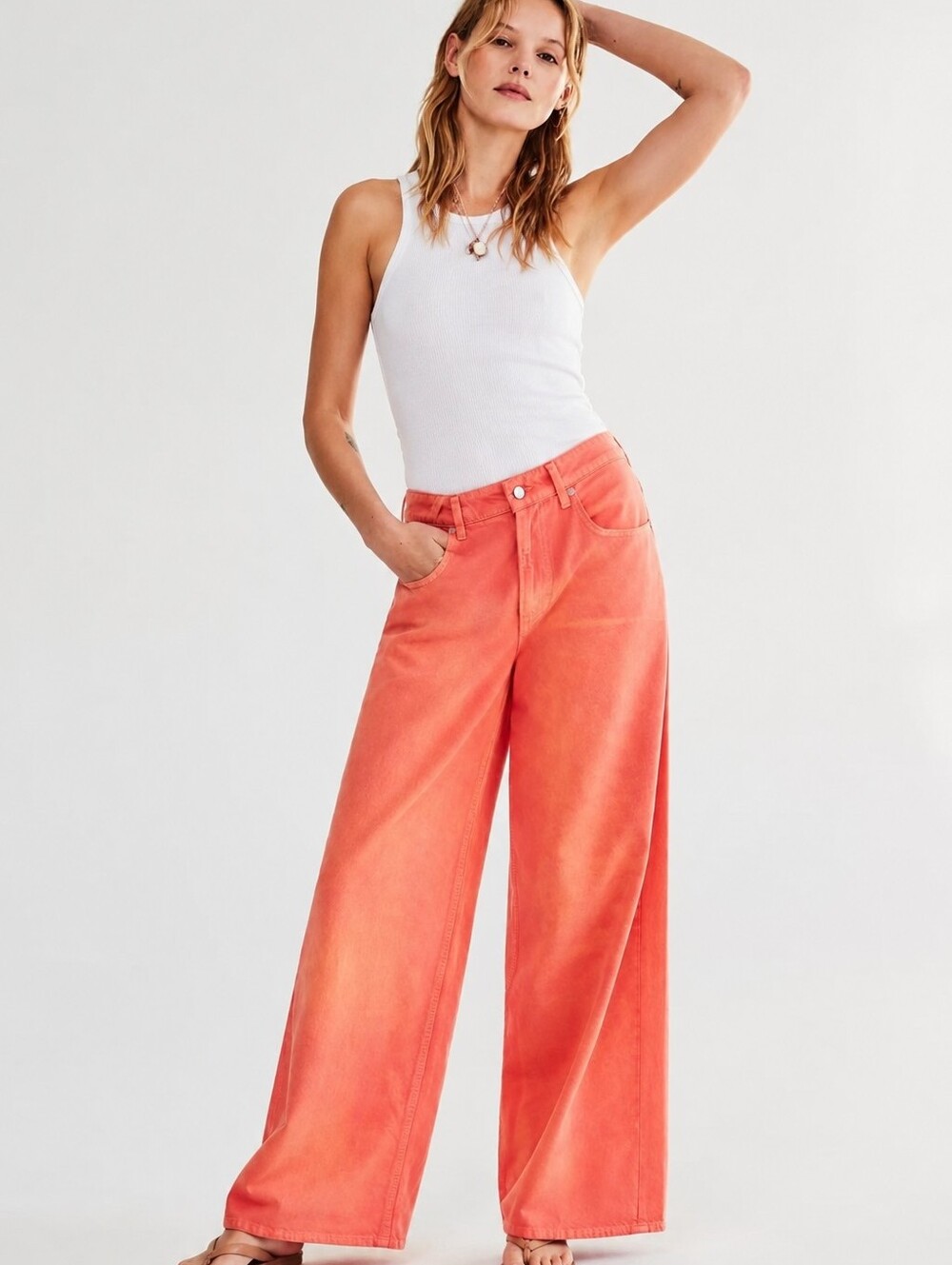 We The Free Waterfalls Baggy Wide-Leg Jeans